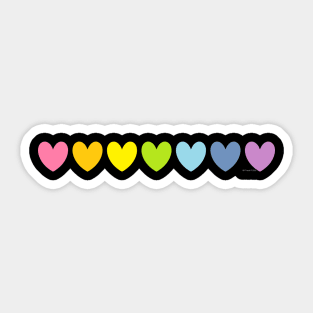 Rainbow Hearts Sticker